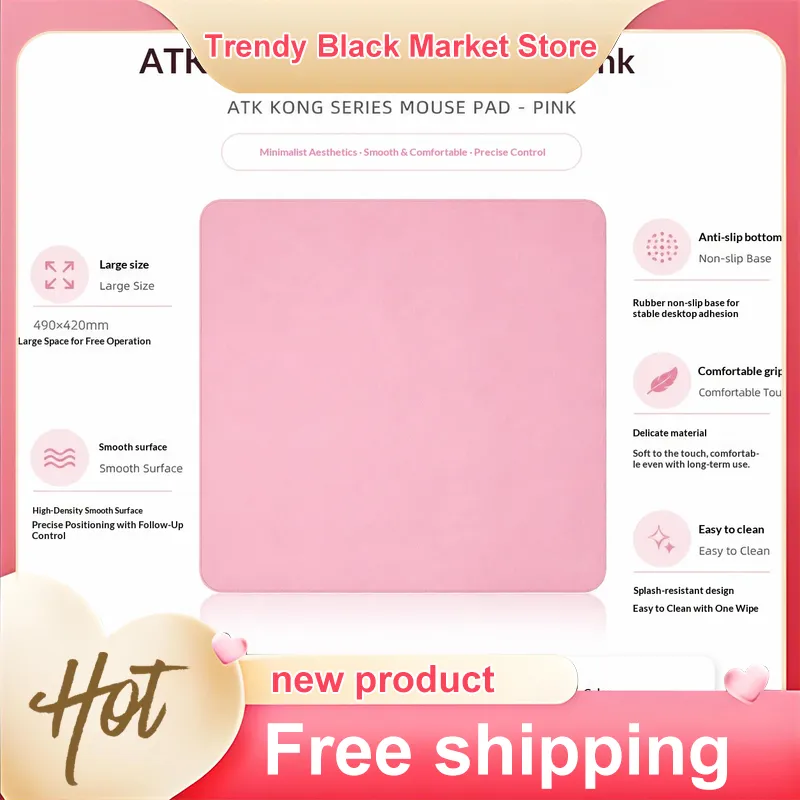 แผ่นรองเมาส์เกมมิ่ง ATK สีชมพู - Pc Gaming Pink บทวิจารณ์และราคา