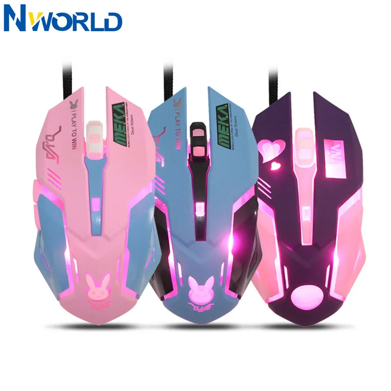 เมาส์เกมมิ่ง OW 6 ปุ่ม พร้อมไฟ - Pc Gaming Pink บทวิจารณ์และราคา