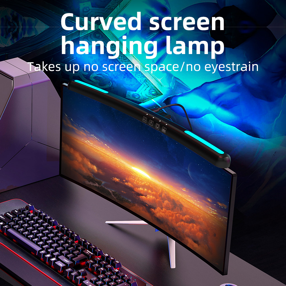ไฟแขวนหน้าจอแบบหรี่แสงได้แบบ U - Pc Gaming Pink บทวิจารณ์และราคา